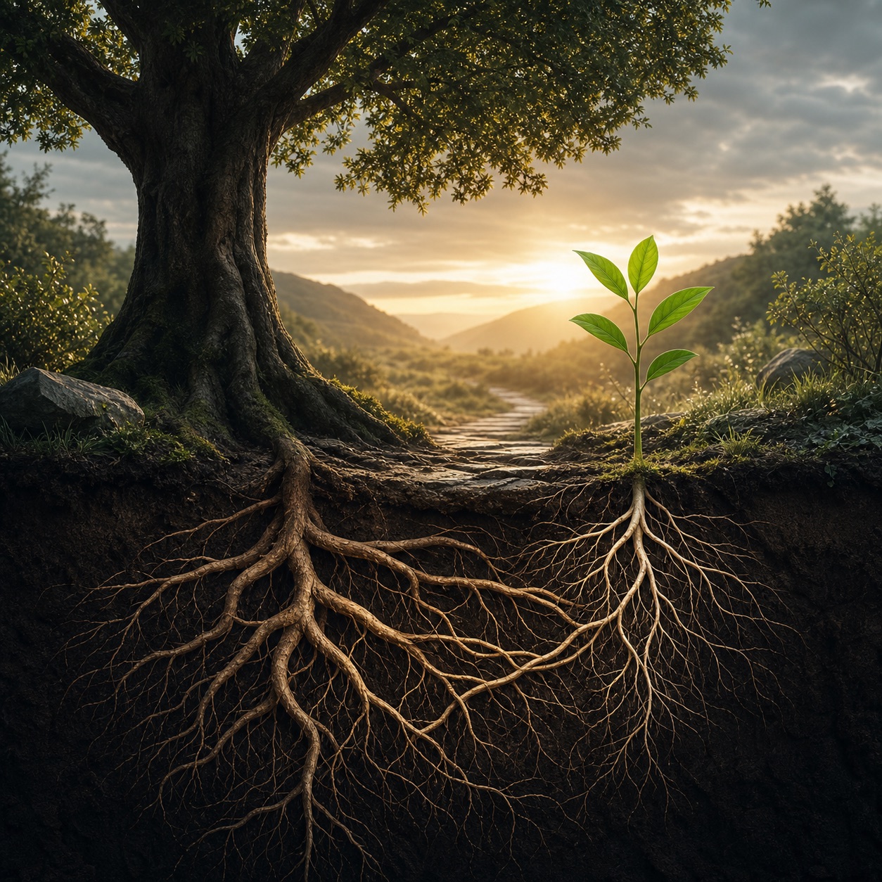A tranquil path representing deep personal integration