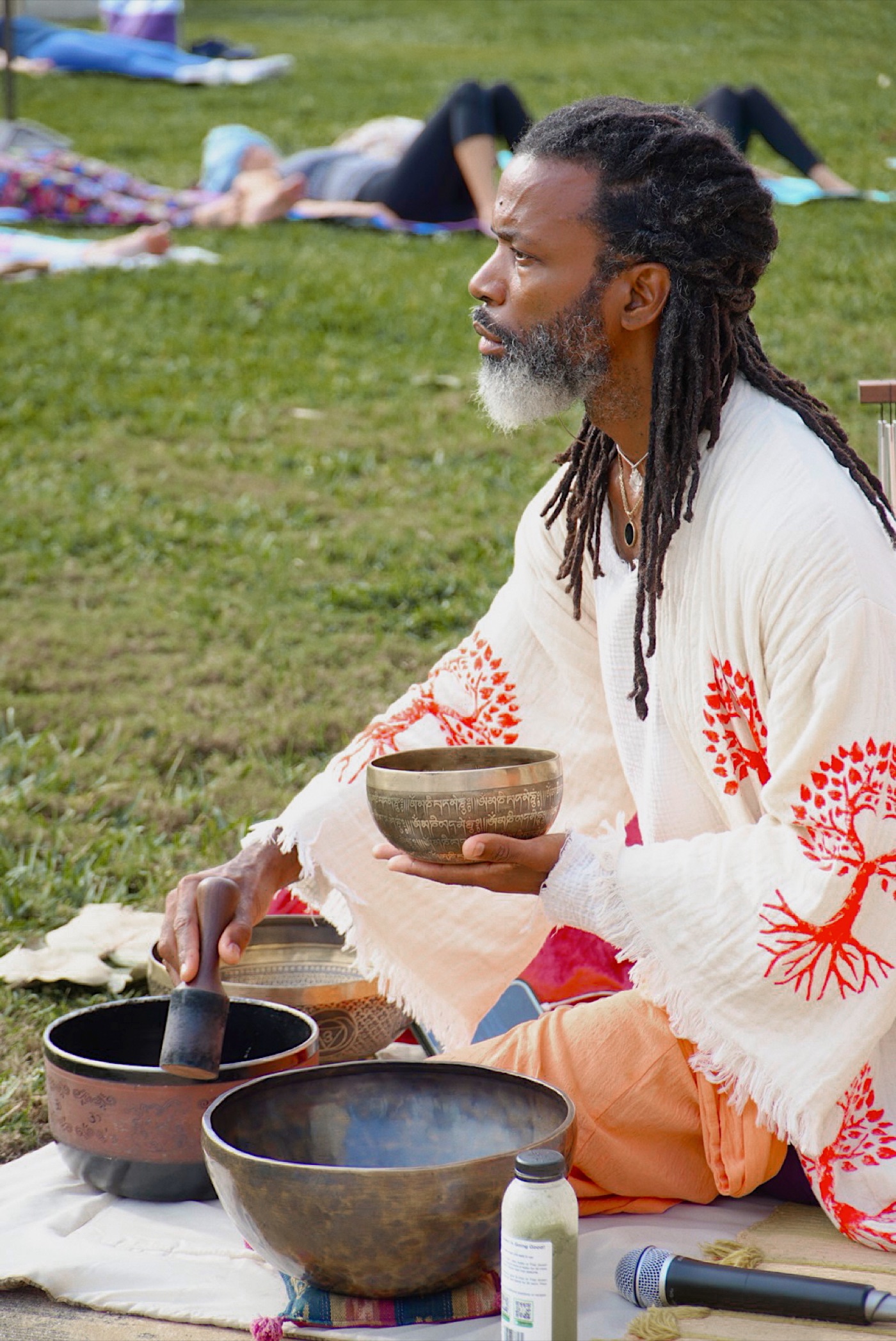 Moses Hill facilitating a guided Sanctuary Circle experience